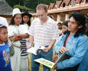 Mr. Torres working in Northern Colombia working with an indigenous tribe to bring formal education to their youths