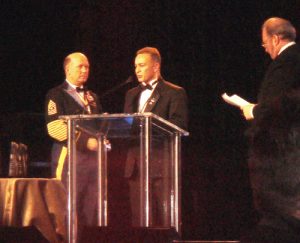 Mr. Torres addressing the Veteran’s Presidential Ball after receiving the Sportsman of the Year Award in behalf of Corporal Pat Tillman who was Killed in Action in Afghanistan.