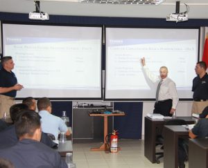 Mr. Torres opens a class on Human Rights and Humanitarian Treatment of Subjects Suspects, Detainees and Prisoners for Paraguayan National Police under a US Embassy Training program to reduce police abuse